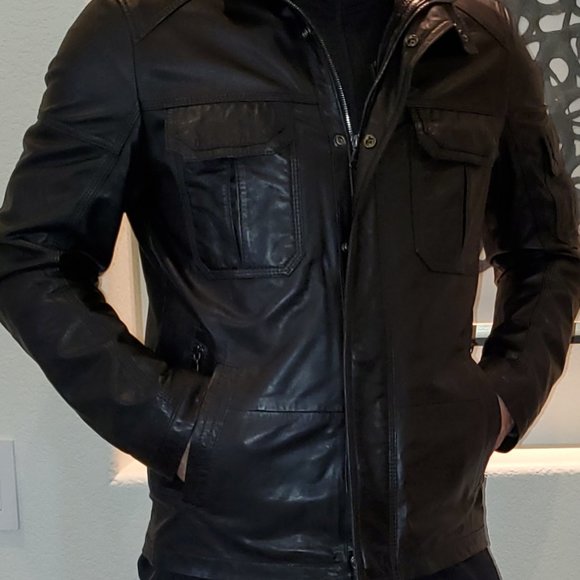 Hugo Boss Nekuno Leather Jacket
